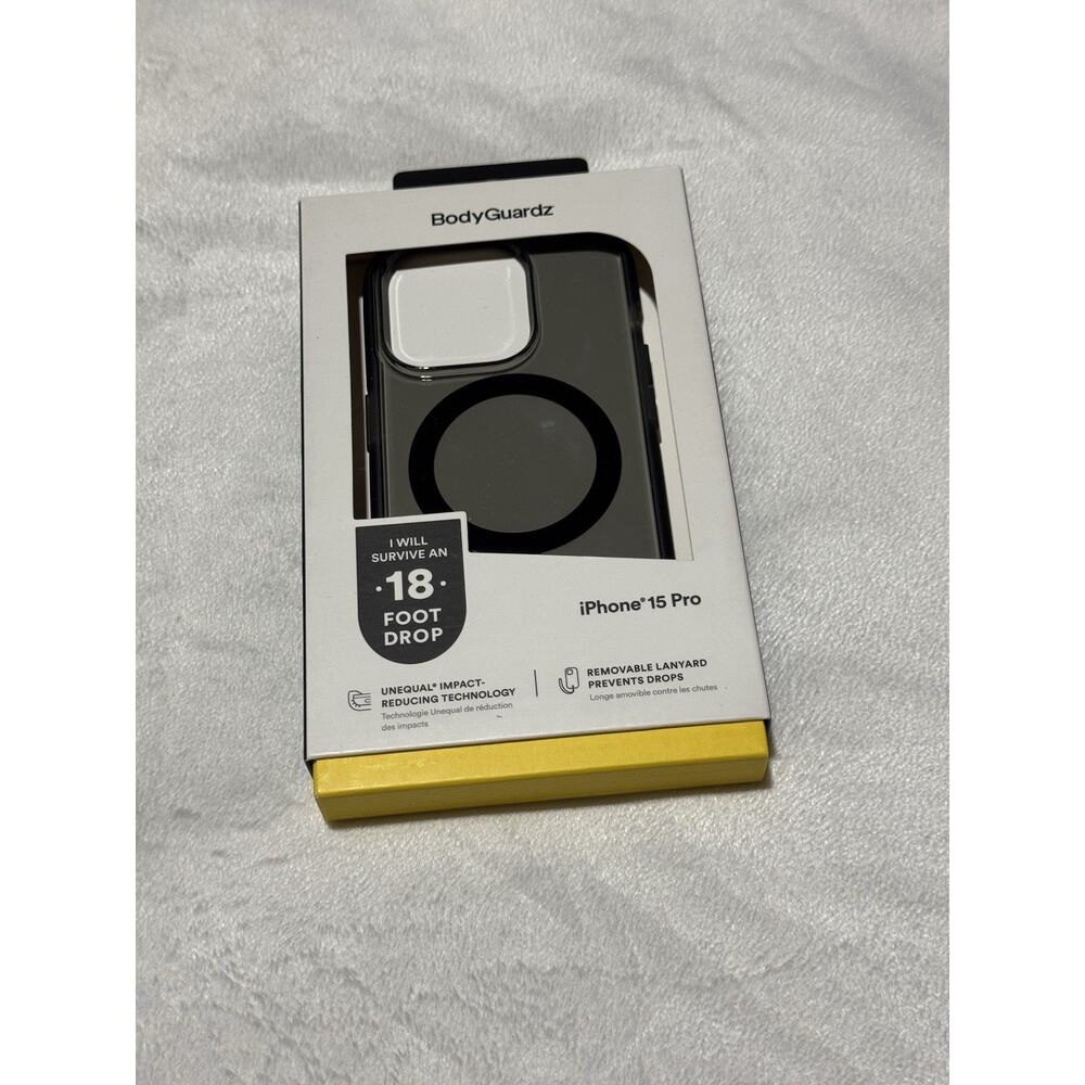 BodyGuardz Ace Pro Case for Apple iPhone 15 Pro w/ MagSafe Black/Smoke - NEW